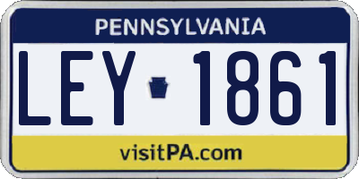 PA license plate LEY1861