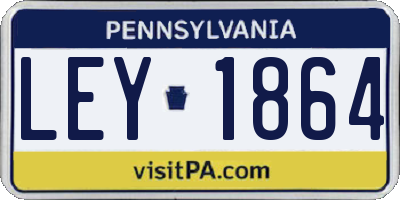 PA license plate LEY1864