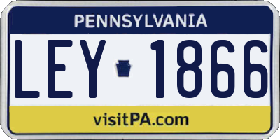 PA license plate LEY1866