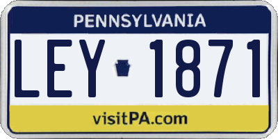 PA license plate LEY1871