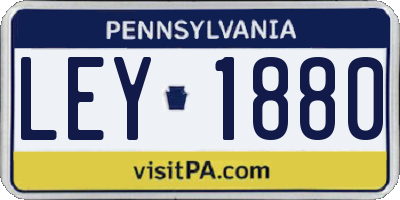 PA license plate LEY1880