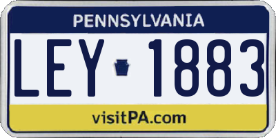 PA license plate LEY1883