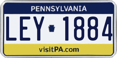 PA license plate LEY1884