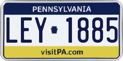 PA license plate LEY1885
