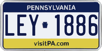 PA license plate LEY1886