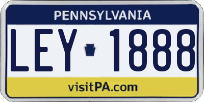 PA license plate LEY1888