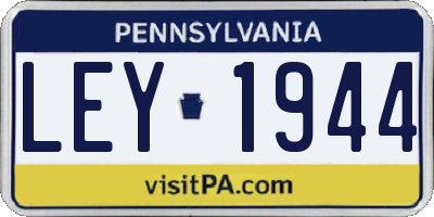 PA license plate LEY1944