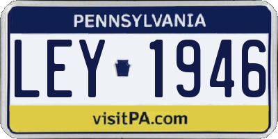 PA license plate LEY1946