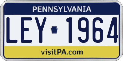 PA license plate LEY1964