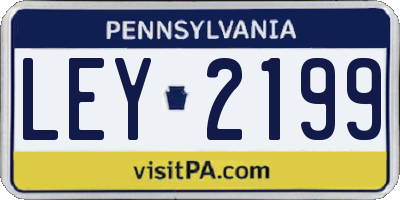 PA license plate LEY2199