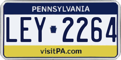 PA license plate LEY2264
