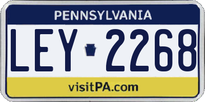 PA license plate LEY2268