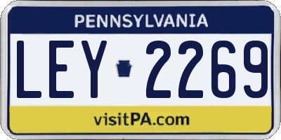 PA license plate LEY2269