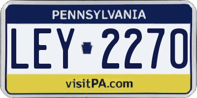 PA license plate LEY2270