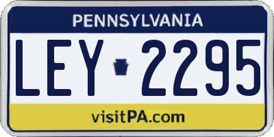 PA license plate LEY2295