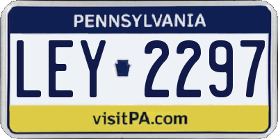 PA license plate LEY2297