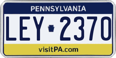 PA license plate LEY2370