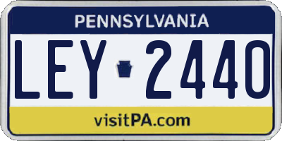 PA license plate LEY2440