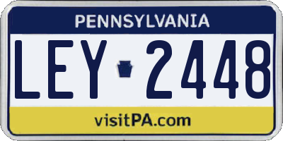 PA license plate LEY2448