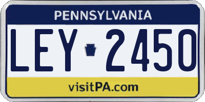 PA license plate LEY2450