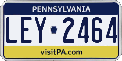 PA license plate LEY2464
