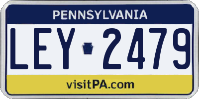 PA license plate LEY2479