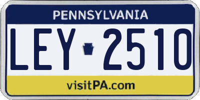 PA license plate LEY2510