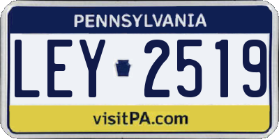 PA license plate LEY2519