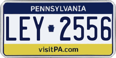 PA license plate LEY2556