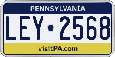 PA license plate LEY2568