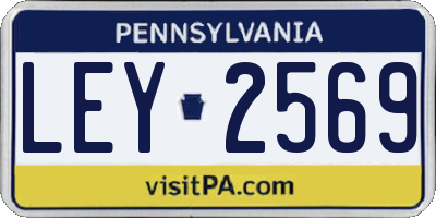 PA license plate LEY2569