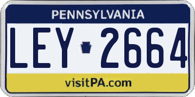 PA license plate LEY2664