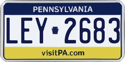 PA license plate LEY2683