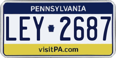PA license plate LEY2687
