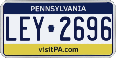 PA license plate LEY2696
