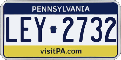 PA license plate LEY2732