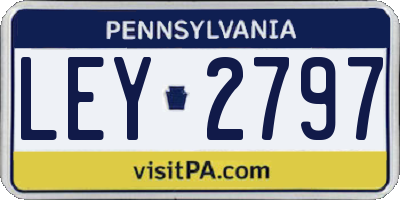 PA license plate LEY2797