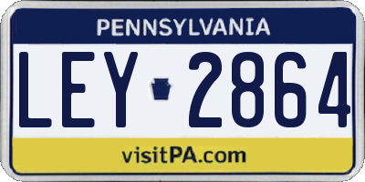 PA license plate LEY2864