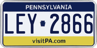 PA license plate LEY2866