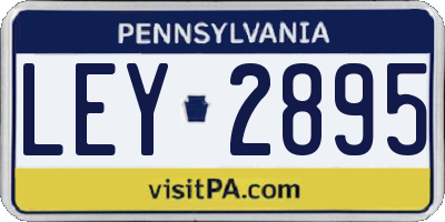 PA license plate LEY2895