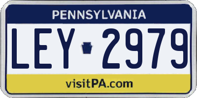 PA license plate LEY2979
