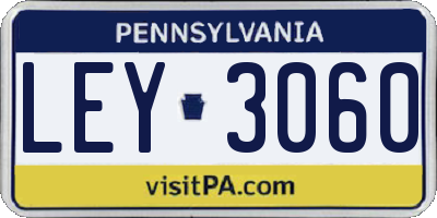 PA license plate LEY3060
