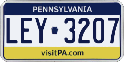 PA license plate LEY3207