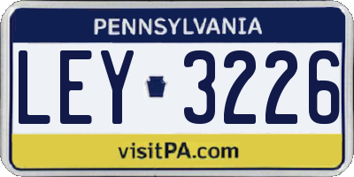 PA license plate LEY3226