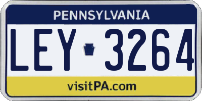 PA license plate LEY3264