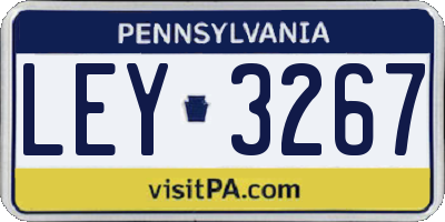 PA license plate LEY3267