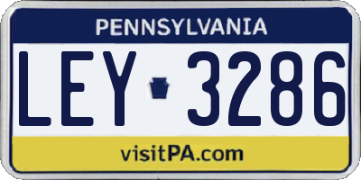 PA license plate LEY3286