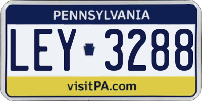 PA license plate LEY3288