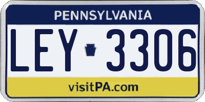 PA license plate LEY3306