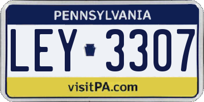 PA license plate LEY3307